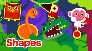 Learn Shapes in the Jungle | Pinkfong Shape Songs | 15-Minute Learning with Baby Shark