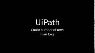 UiPath: Count number of rows