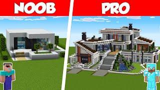 Minecraft NOOB vs PRO: MODERN HOUSE BUILD CHALLENGE in Minecraft / Animation