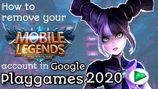 How to remove Mobile Legends account in Google Playgames 2020?