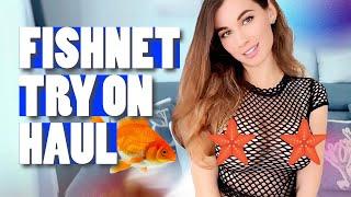 [4K]  Fishnet Try On Haul with Scarlett | NO BRA* 2024