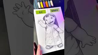 Drawing Lilo with $300 #stitch #disney #drawing #pencildrawing #artist #art #lilo #challenge