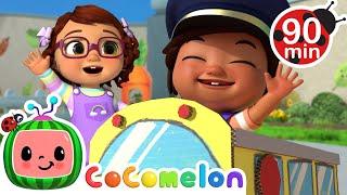 Wheels on the Bus Playground Fun! | CoComelon | Animals for Kids | Sing Along | Learn about Animals