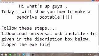 How to make Bootable pendrive for any operating system