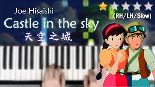 Castle In The Sky Laputa | Joe Hisaishi | VERY EASY SLOW Piano Tutorial