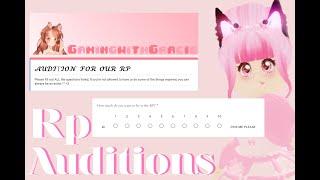 AUDITION FOR MY NEW RP SERIES! ~GamingwithGracie~