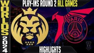 MDK vs PSG Highlights ALL GAMES | Worlds 2024 Play Ins Upper Round 2 | Mad Lions KOI vs PSG Talon