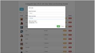 Codeigniter Ajax Crud using DataTables - Insert / Add Data