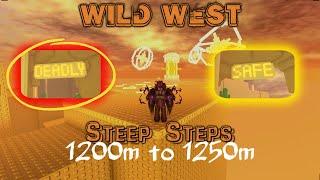 Steep Steps 1200m to 1250m | Wild West | 3rd Mountain | Deadly Path #roblox #steepsteps