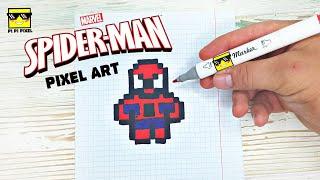 SPIDER-MAN PIXEL ART - ЧЕЛОВЕК ПАУК - РИСУНКИ ПО КЛЕТОЧКАМ