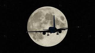 #Футаж самолет улетает на луну ◄4K•HD► #Footage plane flies to the moon