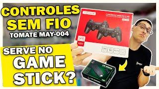 Controles sem fio Tomate MAY-004 é bom? serve no Game Stick? Unboxing e Review