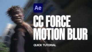 How to Use the CC Force Motion Blur in After Effects