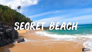 Secret Beach is also known as Kauapea Beach on the north side of Kauai, Hawaii