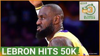 LeBron James Scores His 50,000th Point To Highlight A Lakers' Win | The Big 3 in 30 NBA