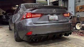 Installing the NinteShop rear diffuser on my 2014 Lexus is350 F sport Awd!