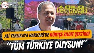 İçişleri Bakanı Ali Yerlikaya, Hakkari'de Kürtçe zılgıt çektirdi! "Tüm Türkiye bir duysun!"