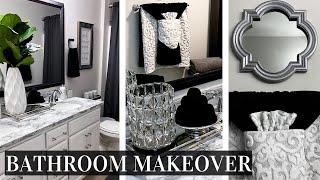 DIY BATHROOM MAKEOVER ON A BUDGET | Renter Friendly Home Improvement DIY