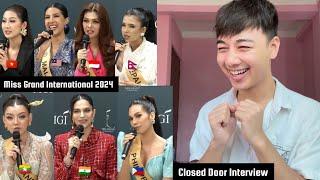 Miss Grand International 2024 | Closed Door Interview | REACTION | Myanmar, Indonesia, India & More