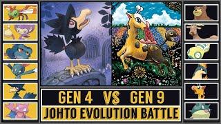 GENERATION 4 vs GENERATION 9 | Johto Evolution Battle