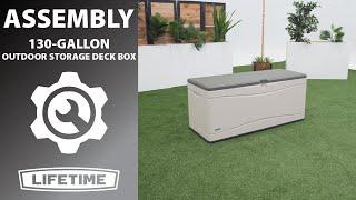 Lifetime 130-Gallon Outdoor Storage Deck Box | Lifetime Assembly Video