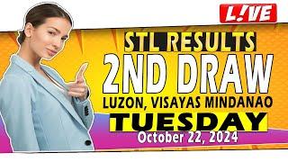 **Live** Tuesday STL Result today 2nd Draw October 22, 2024  *Luzon, Visayas and Mindanao*