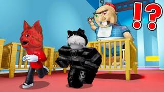 Убегаю от РЕБЕНКА ПЕРЕРОСТКА в Роблокс Escape Baby Bobby obby in ROBLOX КОТЁНОК АВ И СЛАВИК