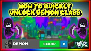 *HOW TO UNLOCK DEMON CLASS IN WORLD ZERO* (ROBLOX)