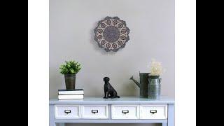 Persian Enamel Decorative Plate - Copper Wall Decor, Chrysanthemum | Craftestan