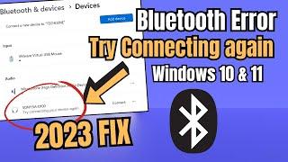 (2024 FIX) Bluetooth Error "Try Connecting your Device Again"