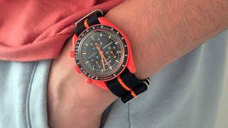 Omega x Swatch Misson on Earth Lava Speedmaster Moonswatch |  Ultraman Homage