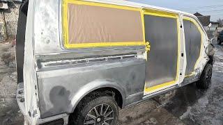 Покраска АЙСБЕРГА. VW T6 в полняк в мокряк!