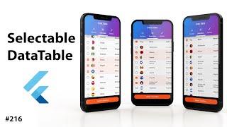 Flutter Tutorial - Selectable DataTable & Select Rows