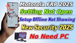 Android 14 All Motorola Frp Bypass  Setting Not Open / Motorola Edge 50 Neo Frp Unlock 2025