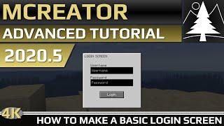 MCreator: How To Make A Basic Login Screen | Tutorial Part 1