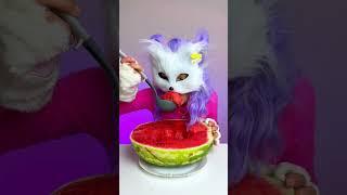 How do Cats Eat Watermelon? 