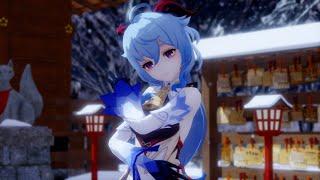 【Genshin Impact MMD】Snowflakes (NARASAKI Remix) 【Ganyu/Aether/Keqing】