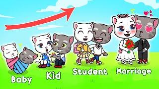 Tom And Angela's Journey O Adulthood | Talking Tom & Friends In Toca Life World | Tommy Toca