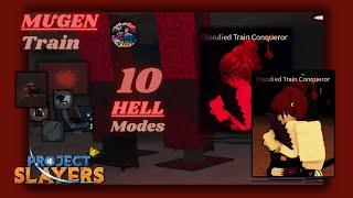 Beating and What I got from 10 HELL MODE mugen trains! | Project Slayers 1.5