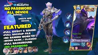 NEW Script Skin Gusion Collector No Password | Effect & Voice - New Patch Mobile Legends