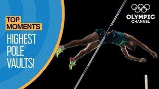 Top Highest Olympic Pole Vaults of All Time | Top Moments