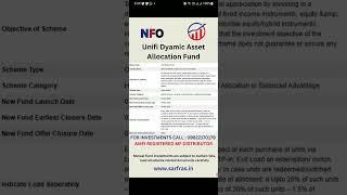 Unifi Dynamic Asset Allocation Fund NFO( New Fund Offer)