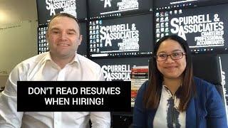 Edmonton Business Consultant | Don't Read Resumes When Hiring