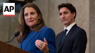 Canada’s Finance Minister Chrystia Freeland resigns from Cabinet