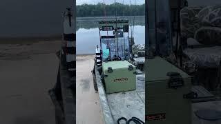 Yak Attack Black Pak Pro on jet boat #fishing #susquehannariver