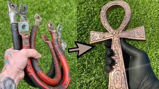 Monster Copper Connections To Ancient Artifact - BigStackD Casting Alloys - ASMR Metal Melting