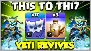 New MASS YETI+REVIVE SPELL!! TH15 to TH17 Max Attack Strategy in Clash of Clans