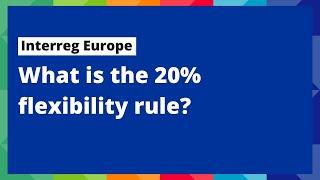 Interreg Europe 20% flexibility rule