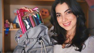 ASMR: MÃE ARRUMANDO MOCHILA ESCOLAR | Sweet Carol