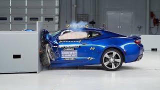 2016 Chevrolet Camaro driver-side small overlap IIHS crash test